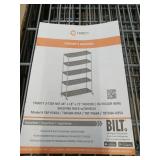 TRINITY 5-Tier Outdoor Commercial Wire Shelving Rack w/Wheels  48x18x72 - Gray *Slightly Bent (see photos)  - Retail: $540