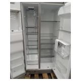 Whirlpool Side-by-Side Refrigerator with Water Dispenser *Tested Cold/ *No Handles Model WRS555SIH06  - Retail: $899