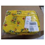 Lug quilted cosmetic case w/top handle- flatbed deluxe- bouquet yellow  - Retail: $25