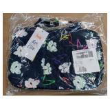 Lug Quilted Cosmetic Case w/top handle - flatbed deluxe -bright floral  - Retail: $25