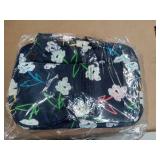 Lug Quilted Cosmetic Case w/top handle - flatbed deluxe -bright floral  - Retail: $25