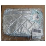 Lug RFID Medium Crossbody Bag w/multi-strap & charm -flare 2  - Metallic Silver/initial A - Retail: $45