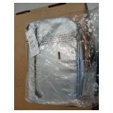 Lug RFID Medium Crossbody Bag w/multi-strap & charm -flare 2  - Metallic Silver/initial A - Retail: $45