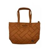 Lug medium tote with trolley sleeve - skylines- copper brown