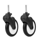Yoyo Rubber Front Back Wheels Accessories Baby Strollers Rubber Wheels, Replacement Baby Strollers for Yoya Vovo Kids Carriage with Tools (A Pair of Front Wheels)