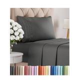 Twin XL Size 3 Piece Sheet Set - Comfy Breathable & Cooling Bed Sheets Set - Hotel Luxury Bedding for Women, Men, Kids, Teens, Boys & Girls - Deep Pockets, Soft and Wrinkle Free - Oeko-Tex - Charcoal
