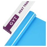 GYT Blue Heat Transfer Vinyl Rolls - Lake Blue Iron on Vinyl - Glossy Adhesive Vinyl 12 Inch x 7 Feet Lake Blue HTV Vinyl Heat Press DIY Design for T-Shirt (Lake Blue)