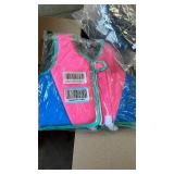 OMYAFL Toddler Swim Vest Kids Floaties Boys Girls Swim Float Jacket Buoyancy Swimwear (Pink/Blue, Large(4-6yrs/45-60lbs))