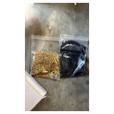 10000 Clear Wedding Table Scatter Confetti Crystals Acrylic Diamonds Rhinestones for Table Centerpiece Decorations Wedding Decorations Bridal Shower Decorations Vase Beads (Gold and Black, 4 mm)