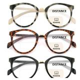 zooxsky 3 Pack Bifocal Reading Glasses for Women Men Clear Top Rectangle Multifocal Readers Blue Light Bi-focal Eyeglasses (Multicolor, +2.50)
