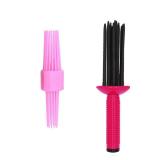 COLAYERIST 2PCS Curling Roll Comb, Curly Hair Brush for Curly Hair, Three Different Sizes of Styler Curl Brush Hairr Tools for Casual Wear or Special Events