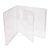 AcePlus Double 2-Disc Jewel Cases in Super Clear with 10.4 mm Standard Thickness Assembled with Inner Flip Tray (10-Pack)
