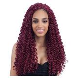 Freetress Braids BEACH CURL 18\" (1B Off Black) - Synthetic Crochet Braid