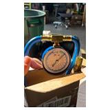 BACOENG R134a Refrigerant Recharge Kit, AC AUTO R134a/R-12/R-22 Freon Refrigerant Hose Can Tap with Gauge, BPV31 Bullet Piercing Valve, R134a Quick Coupler