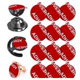 Very High Bond Sticky Adhesive, AZXYI 12 PCS Double Side Stickers Adhesive Replacement Compatible with Socket Mount Base, Round Adhesive Tape for Car Magnetic Phone Holder Base & Phone Ring Holer Base