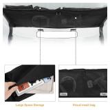Adjustable Golf Cart Overhead Storage Bag, No Drilling Club Car Ceiling Storage Bag, Universal Golf Cart Mesh Organizer Bag Fit for Club Car Precedent, Tempo, Onward (Black)