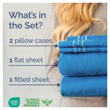 Queen Size 4 Piece Sheet Set - Comfy Breathable & Cooling Bed Sheets Set - Hotel Luxury Bedding for Women, Men, Kids, Teens, Boys & Girls - Deep Pockets, Soft and Wrinkle Free - Oeko-Tex - Royal Blue
