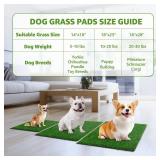 LOOBANI Dog Grass Pee Pads, Artificial Dog Grass Pads for Potty Tray, Fake Grass for Dogs to Pee On, Outdoor Indoor Pee Grass for Dog Potty(14*18 inch)