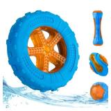 CoubonTail Dog Squeaky Toys, Pool & Beach Toys for Interactive Fetch & Play, TPR