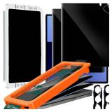 IMBZBK [Auto-Dust Removal] 2 Pack Privacy Screen Protector for Samsung Galaxy Z Fold 7, 2 Inside Anti-Spy Film + 2 Front Tempered Glass + 2 Camera Lens Protector Accessories with Installation Frame