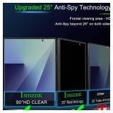 IMBZBK [Auto-Dust Removal] 2 Pack Privacy Screen Protector for Samsung Galaxy Z Fold 7, 2 Inside Anti-Spy Film + 2 Front Tempered Glass + 2 Camera Lens Protector Accessories with Installation Frame