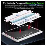 IMBZBK [Auto-Dust Removal] 3 Pack Screen Protector for Samsung Galaxy Z Fold 7, 3 Inside Flexible Film + 3 Front Tempered Glass + 3 Camera Lens Protector Accessories, Easy Installation