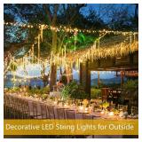 Extra-Long 144FT Solar String Lights for Outside, 2 Pack 400LED Solar Fairy Lights Outdoor, Waterproof Copper Wire with 8 Modes Twinkle Lights for Tree Garden Party Xmas Wedding Decor (Warm White)