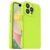 Vooii Compatible with iPhone 16 Pro Case, Liquid Silicone Upgrade [Camera Protection] [Soft Anti-Scratch Microfiber Lining] Shockproof Phone Case for iPhone 16 Pro 6.3 inch - Fluorescent Green