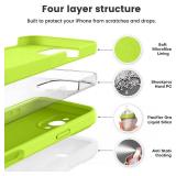 Vooii Compatible with iPhone 16 Pro Case, Liquid Silicone Upgrade [Camera Protection] [Soft Anti-Scratch Microfiber Lining] Shockproof Phone Case for iPhone 16 Pro 6.3 inch - Fluorescent Green