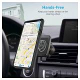 WixGear Magnetic Phone Holder for Car, Twist-Lock Air Vent Car Phone Holder with Swift-Snap Technology, Secure Grip Car Phone Mount, Compatible with All Smartphones, Strong Magnets