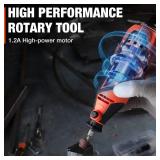 ValueMax Power Rotary Tool Kit, Keyless Chuck, Variable Speed Corded Rotary Tool with 120 Pcs Accessories for Crafting, Including Carving, Engraving, Sanding, Polishing, Cutting tools and Carrying Bag