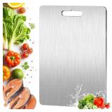 UFJEG Titanium Cutting Board for Kitchen,18x12 IN Non Toxic Chopping Board, Double-Sided Cutting Board, Food Grade Scratch-resistant for Meat/Fruit/Vegetable for Camping, Dishwasher Safe