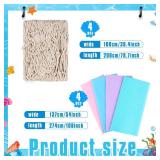 8 Pcs Fish Net Decorative and Tablecloth Set, Ocean Waves Plastic Tablecloths and Cotton Fish Net Set for Birthday Decorations Nautical Themed Party Baby Shower Pirate Mermaid Birthday Party Supply