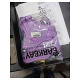 BARKBAY No Pull Dog Harness Large Reflective Dog Harness with Front Clip and Easy Control Handle for Walking Training Running with ID tag Pocket(Violet Purple,L)