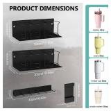 Magnetic Stanley Cup Holder for Fridge â Holds 6 Tumblers, Water Bottle Organizer with 6-Hook Lid Rack & Straw Storage, Compatible with Stanley 20/30/40 oz Cups with Handle, Accessories Gift Set