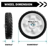 Cluparis Drive Wheels Replacement for Toro 119-0311 137-4832 20330 20339 20350 20370 20954 Lawnmower Front Drive Wheels 8\" (Set of 2)