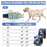 Grecle 5 Pack Dog Diapers Male, Premium Belly Bands for Male Dogs, High Absorbing Male Dog Pee Wraps for Doggie in Incontinence or Excitable Urination and Training S