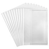 HJZHII 10 Pcs Plastic Book Covers, Books Cover Notebook Protector Transparent Waterproof Clear Book Cover 12.2 x 8.38 in Covers for Books with 10 Stickers