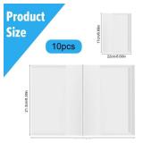 HJZHII 10 Pcs Plastic Book Covers, Books Cover Notebook Protector Transparent Waterproof Clear Book Cover 12.2 x 8.38 in Covers for Books with 10 Stickers