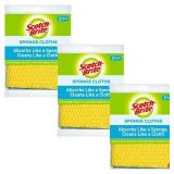 Scotch-Brite Sponge Cloth â 6-Pack (3 Packs of 2 Each), Reusable and Washable, Highly Absorbent, Multi-Purpose Cleaning Cloths