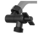 NearMoon Adjustable Shower Head Extension Adapter, SUS304 Stainless Steel Shower Arm Extension Connector for Shower Heads (Matte Black)