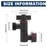 NearMoon Adjustable Shower Head Extension Adapter, SUS304 Stainless Steel Shower Arm Extension Connector for Shower Heads (Matte Black)
