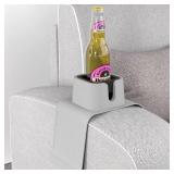 vodvob Couch Cup Holder,Anti-Spill Sofa Cup Holder Silicone Coaster,Suitable for Sofa Recliner Armchairs,Gray