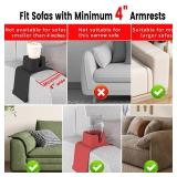 vodvob Couch Cup Holder,Anti-Spill Sofa Cup Holder Silicone Coaster,Suitable for Sofa Recliner Armchairs,Gray