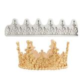 Large Sugarcraft Crown Baroque Style Princess Crown Silicone Molds for DIY Fondant Candy Making Chocolate Mold Desserts Ice Cube Gum Clay Biscuit Plaster Resin Cupcake Topper Cake Decor Moulds