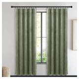 NICETOWN Sage Green Velvet Curtains 72 inches Long 2 Panels for Living Room, Elegant and Sleek Velvet Drapes for Cinema, Hall, Theatre (42-inch Wide)