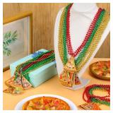 Ecally 24 Pieces Pizza Party Decorations Theme Necklaces Bulk Decor Carnivals Beaded Necklaces Gifts for Classroom Baby Shower Birthday Party Supplies