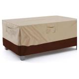 Vailge Rectangular/Oval Patio Table Cover, Heavy Duty and Waterproof Outdoor Lawn Patio Furniture Covers (Beige&brown, 36\"Lx20\"Wx16\"H)