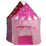 LimitlessFunN Princess Pop Up Kids Play Tent | Includes Star Lights & Carrying Case |, Children Indoor Castle Playhouse for Girls, Toddlers, 41\" D x 41\" W x 53\" H