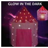 LimitlessFunN Princess Pop Up Kids Play Tent | Includes Star Lights & Carrying Case |, Children Indoor Castle Playhouse for Girls, Toddlers, 41\" D x 41\" W x 53\" H